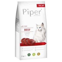 DOLINA NOTECI Piper Animals z wołowiną - sucha karma dla kota - 3 kg
