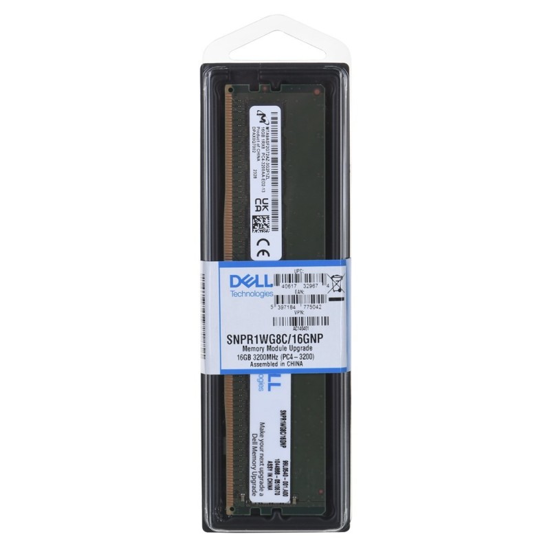 Dell 16GB DDR4 UDIMM 3200MHz 1Rx8 ECC Memory Upgrade for PE T150/T350/R250/R350 Dell 16GB DDR4 UDIMM 3200MHz 1Rx8 ECC Memory Upgrade for PE T150/T350/R250/R350