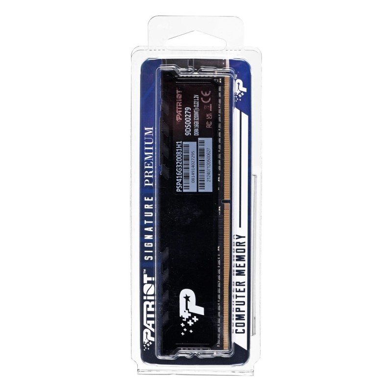 Patriot DDR4 Premium Black 16GB 3200MHz Radiator 1 Rank Patriot DDR4 Premium Black 16GB 3200MHz Radiator 1 Rank