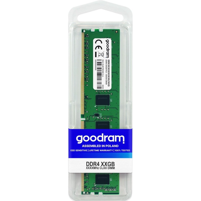 GOODRAM DDR4 8GB PC4-25600 (3200MHz) CL22 GOODRAM 1024x8 GOODRAM DDR4 8GB PC4-25600 (3200MHz) CL22 GOODRAM 1024x8