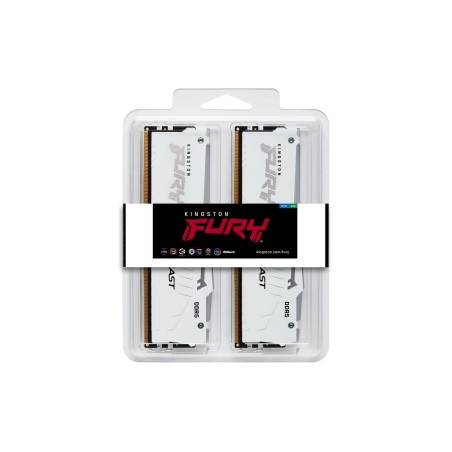 KINGSTON DDR5 32GB 6000MT/s CL36 DIMM (Kit of 2) FURY Beast White RGB EXPO