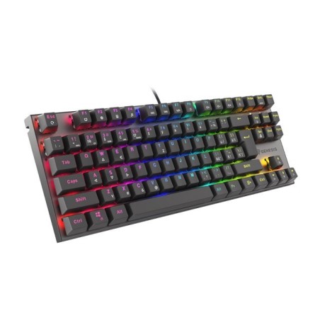 KLAWIATURA DLA GRACZY GENESIS THOR 303 TKL CZ/SK PODŚWIETLENIE RGB MECHANICZNA RED CZARNA HOT SWAP