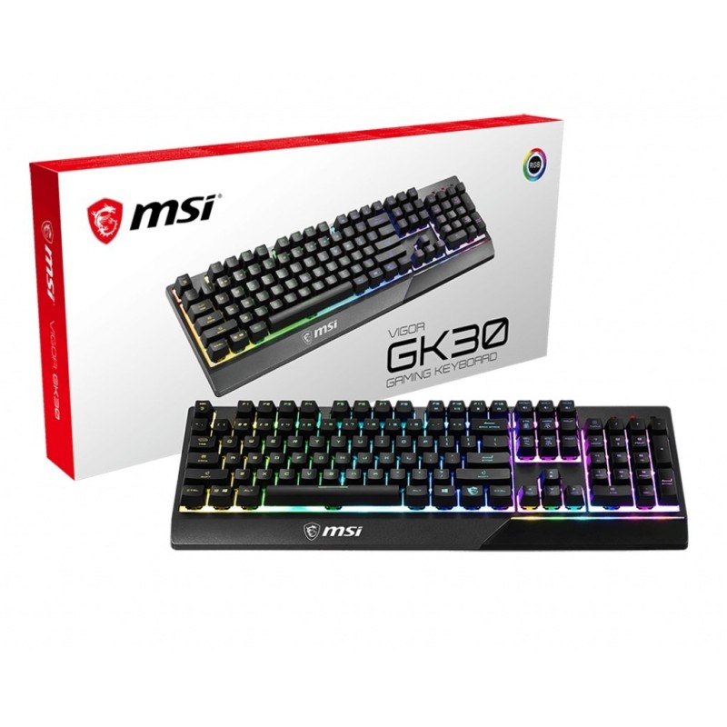 Klawiatura mechaniczna MSI Vigor GK30 US (USB (US) kolor czarny) Klawiatura mechaniczna MSI Vigor GK30 US (USB (US) kolor czarny)