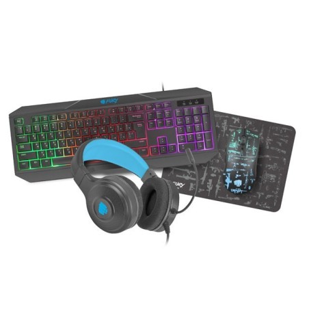 ZESTAW DLA GRACZY 4W1 FURY THUNDERSTREAK 3.0 KLAWIATURA+MYSZ+SŁUCHAWKI+PODKŁADKA RU LAYOUT