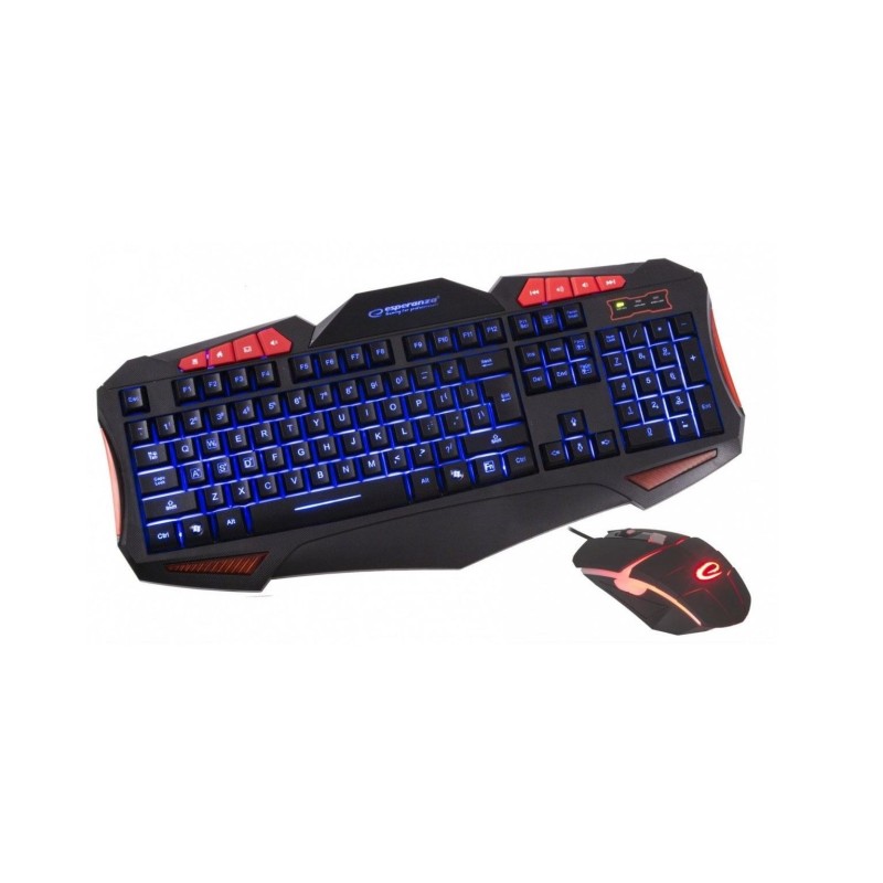 Zestaw klawiatura + mysz membranowa Esperanza EGK3000 (USB 2.0 kolor czarny optyczna) Zestaw klawiatura + mysz membranowa Esperanza EGK3000 (USB 2.0 kolor czarny optyczna)