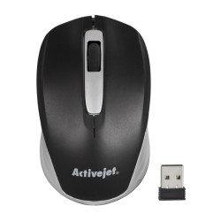 Activejet AMY-313 Mysz bezprzewodowa USB (optyczna 1200 DPI kolor czarno-szary)