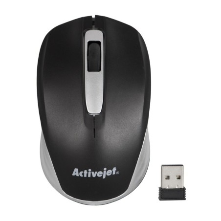 Activejet AMY-313 Mysz bezprzewodowa USB (optyczna 1200 DPI kolor czarno-szary)