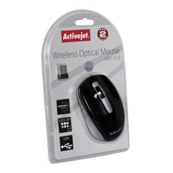 Activejet AMY-313 Mysz bezprzewodowa USB (optyczna 1200 DPI kolor czarno-szary)