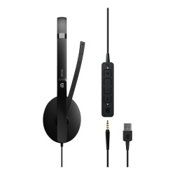 EPOS ADAPT 165T USB II Zestaw słuchawkowy Przewodowa Opaska na głowę Biuro/centrum telefoniczne USB Typu-A Czarny