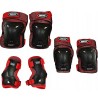 Ochraniacze na łyżworolki Roces Ventilated JR czerwono czarne 3-Pack