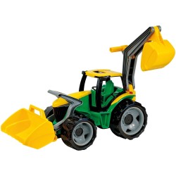 Traktor spych + koparka LENA 02080 zielony