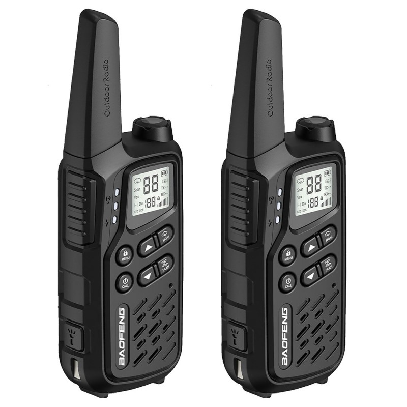Krótkofalówka Baofeng BF-T25E czarna, 2 sztuki Krótkofalówka Baofeng BF-T25E czarna, 2 sztuki