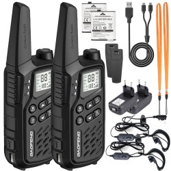 Krótkofalówka Baofeng BF-T25E czarna, 2 sztuki