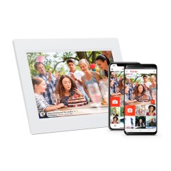 Denver PFF-1015W cyfrowa ramka na zdjęcia Biały 25,6 cm (10.1") Ekran dotykowy Wi-Fi