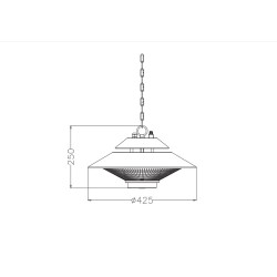 Stalowy ogrzewacz tarasowy Activejet APH-IH1500