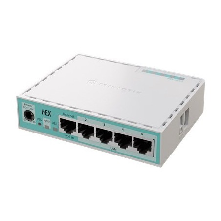 Mikrotik hEX ruter Gigabit Ethernet Biały