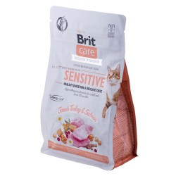BRIT Care Grain-Free Sensitive Turkey&Salmon - sucha karma dla kota - 400 g