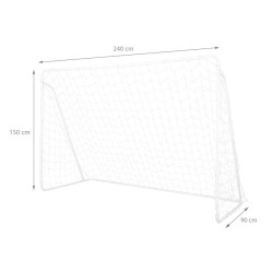 Bramka z siatką i panelem do celowania Nils BR240P 2w1 240x150cm