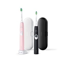 Zestaw 2 szczoteczek do zębów PHILIPS 4300 HX6800/35 Soniczna (czarna, różowa)