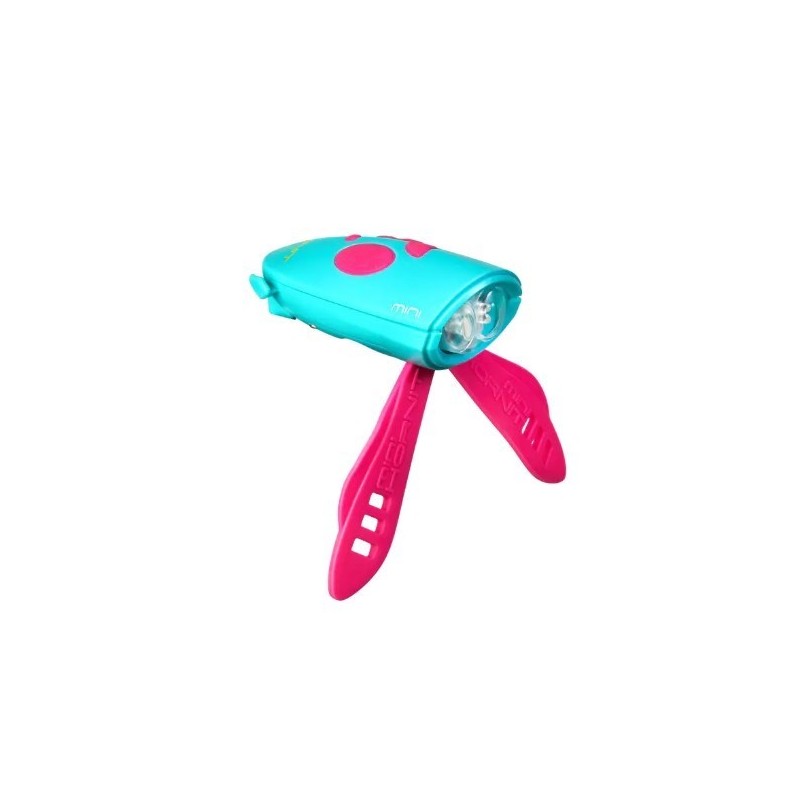 Lampka rowerowa z klaksonem HORNIT Mini PINK - TURQ 5353PITQ Lampka rowerowa z klaksonem HORNIT Mini PINK - TURQ 5353PITQ