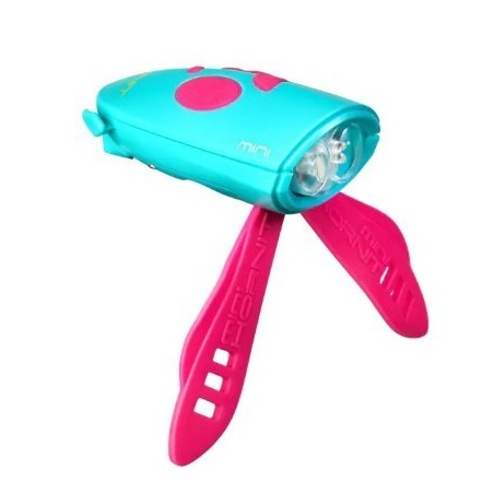 Lampka rowerowa z klaksonem HORNIT Mini PINK - TURQ 5353PITQ