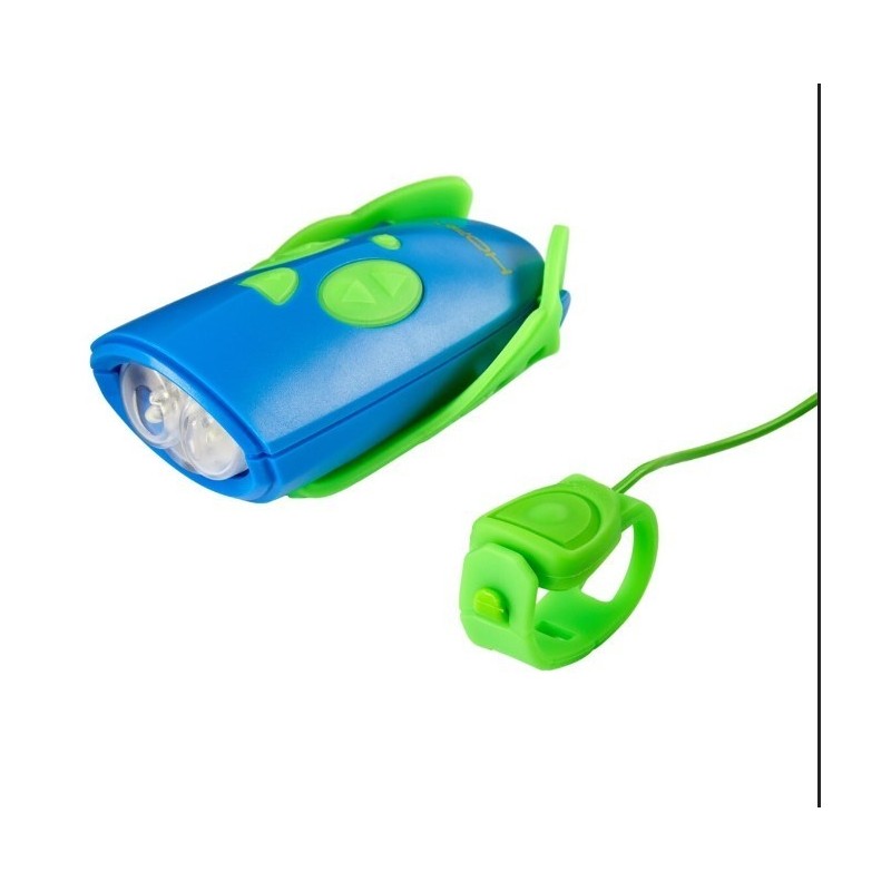 Lampka rowerowa z klaksonem HORNIT Mini GREEN - BLUE 5353GRBU Lampka rowerowa z klaksonem HORNIT Mini GREEN - BLUE 5353GRBU