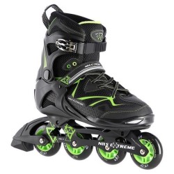 Łyżworolki NILS Extreme NA9022 czarno-zielone rozm. 40