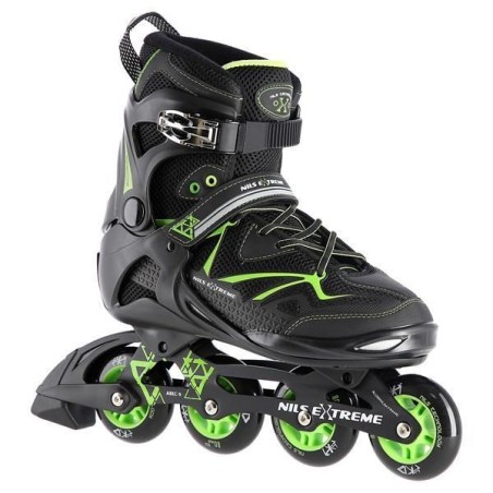Łyżworolki NILS Extreme NA9022 czarno-zielone rozm. 40