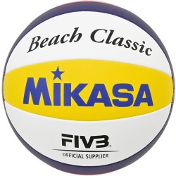 Piłka siatkowa plażowa Mikasa BV551C-WYBR Beach Classic biało-żółto-niebieska rozmiar 5