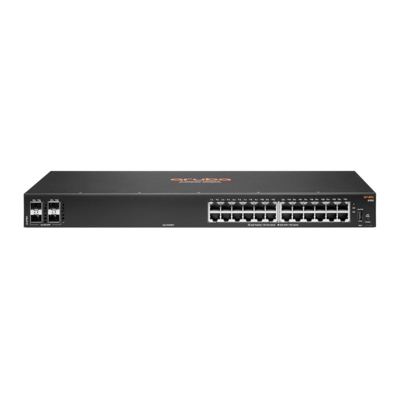 HPE Aruba Networking 6100 24G 4SFP+ Zarządzany L3 Gigabit Ethernet (10/100/1000) 1U Czarny