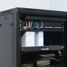 QOLTEC PÓŁKA Z UCHWYTEM DO SZAFY RACK | 600600 | WYSUWANA | CZARNA
