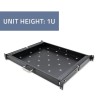 QOLTEC PÓŁKA Z UCHWYTEM DO SZAFY RACK | 600600 | WYSUWANA | CZARNA