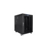 LANBERG SZAFA STOJĄCA RACK 19" 15U 600X800 DRZWI SZKLANE LCD CZARNA FF01-6815-12BL (FLAT PACK)
