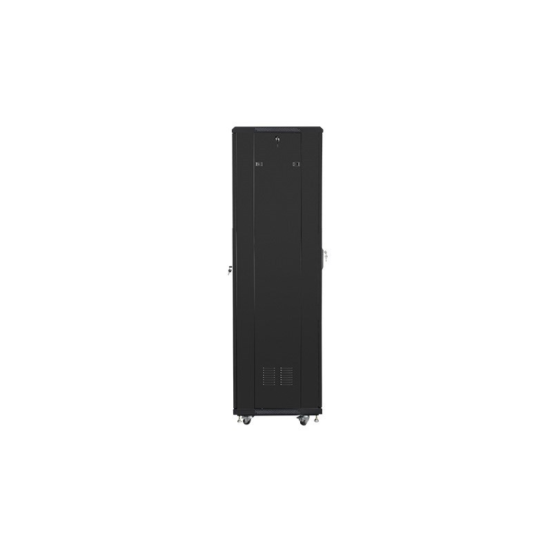 Szafa jednosekcyjna, zamykana na zamek Lanberg FF01-6642-12B (42U 19'' 2050mm / 600mm / 600 mm stojąca Pełne, Szklane 800 kg Szafa jednosekcyjna, zamykana na zamek Lanberg FF01-6642-12B (42U 19'' 2050mm / 600mm / 600 mm stojąca Pełne, Szklane 800 kg