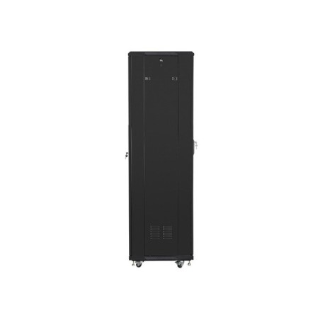 Szafa jednosekcyjna, zamykana na zamek Lanberg FF01-6642-12B (42U 19'' 2050mm / 600mm / 600 mm stojąca Pełne, Szklane 800 kg
