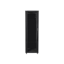 Szafa jednosekcyjna, zamykana na zamek Lanberg FF01-6642-12B (42U 19'' 2050mm / 600mm / 600 mm stojąca Pełne, Szklane 800 kg