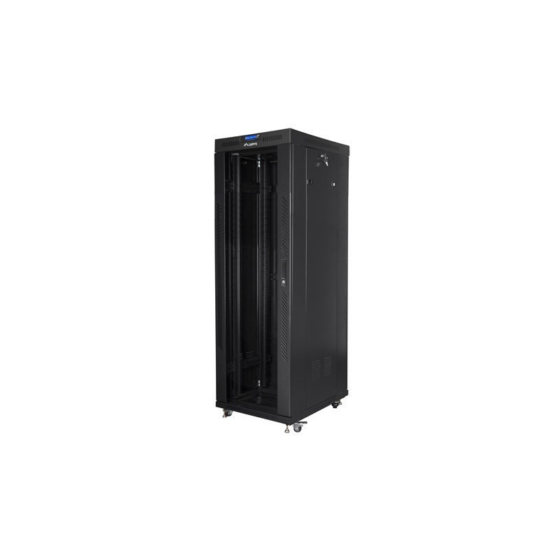 LANBERG SZAFA STOJĄCA RACK 19" 37U 600X800 DRZWI SZKLANE LCD CZARNA FF01-6837-12BL (FLAT PACK)