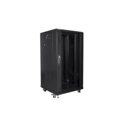 Szafa rack Lanberg FF01-6622-12B (22U 19'' 1160 mm / 600mm / 600 mm stojąca Szklane 800 kg kolor czarny)