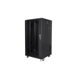 Szafa rack Lanberg FF01-6622-12B (22U 19'' 1160 mm / 600mm / 600 mm stojąca Szklane 800 kg kolor czarny)