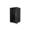 Szafa rack Lanberg FF01-6622-12B (22U 19'' 1160 mm / 600mm / 600 mm stojąca Szklane 800 kg kolor czarny)