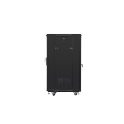 Szafa rack Lanberg FF01-6622-12B (22U 19'' 1160 mm / 600mm / 600 mm stojąca Szklane 800 kg kolor czarny)