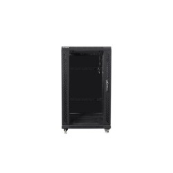Szafa rack Lanberg FF01-6622-12B (22U 19'' 1160 mm / 600mm / 600 mm stojąca Szklane 800 kg kolor czarny)