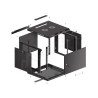 LANBERG SZAFA WISZĄCA RACK 19" 9U 600X600 DRZWI METALOWE CZARNA (FLAT PACK) WF01-6609-00B