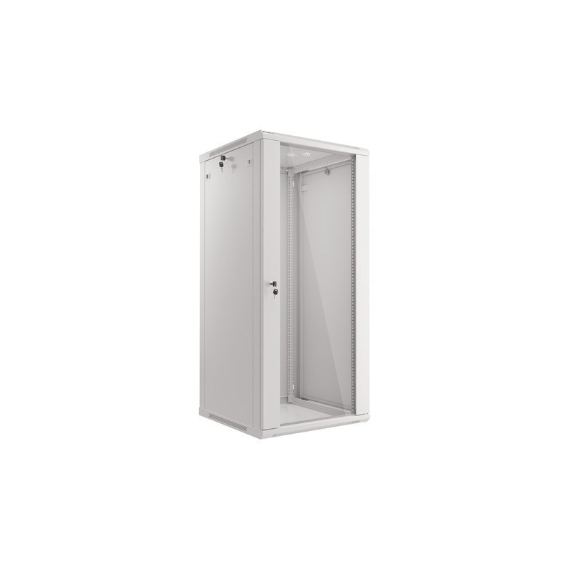 Szafa Rack Lanberg WF01-6627-10S (27U 1300mm / 600mm / 600 mm wisząca Szklane 19'' szary) Szafa Rack Lanberg WF01-6627-10S (27U 1300mm / 600mm / 600 mm wisząca Szklane 19'' szary)