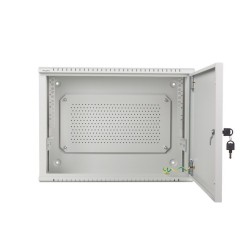 Szafa instalacyjna Lanberg rack wisząca 19" 4U+3U 540x200 niskoprofilowa szara (złożona)
