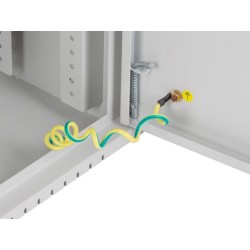 Szafa instalacyjna Lanberg rack wisząca 19" 4U+3U 540x200 niskoprofilowa szara (złożona)