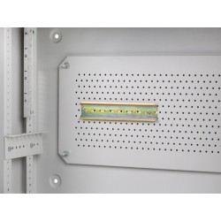 Szafa instalacyjna Lanberg rack wisząca 19" 4U+3U 540x200 niskoprofilowa szara (złożona)