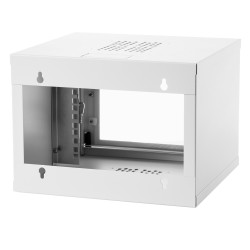 Szafka wisząca 19'' 4U 568x400 drzwi szklane RAL7035