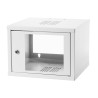 Szafka wisząca 19'' 4U 568x400 drzwi szklane RAL7035