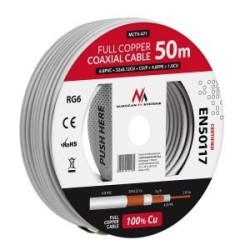 Kabel koncentryczny Maclean MCTV-472 (100m kolor biały)